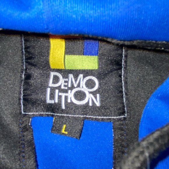 DEMO LITION Mens Matching Set Black Silver Blue Jacket and Joggers size … - Picture 5 of 14